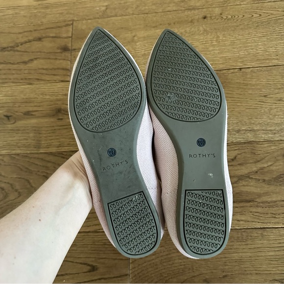 Rothy’s Light Lilac Pointy Flats Shoes Sz 10 - Picture 5 of 8
